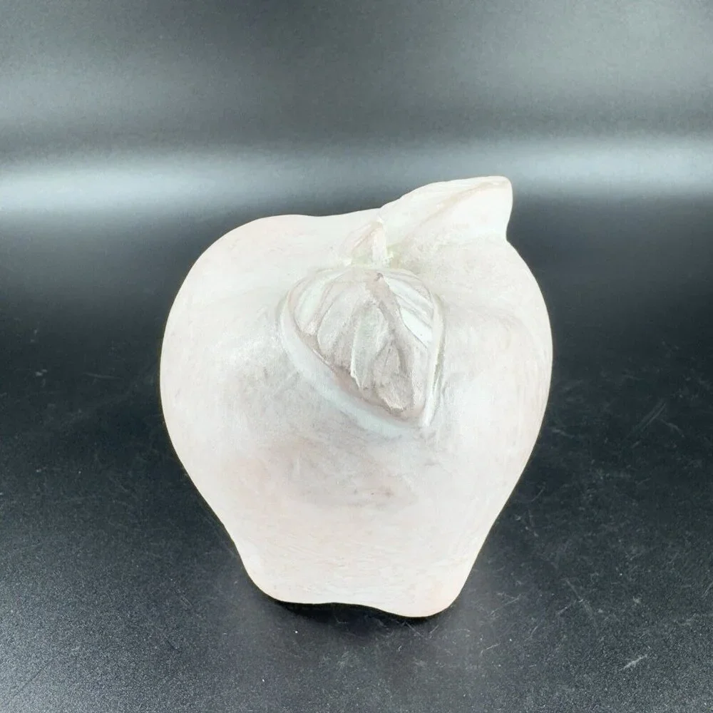 1997 Isabel‎ Bloom Light Pink Apple Pottery Heavy Figurine Paperweight Signed